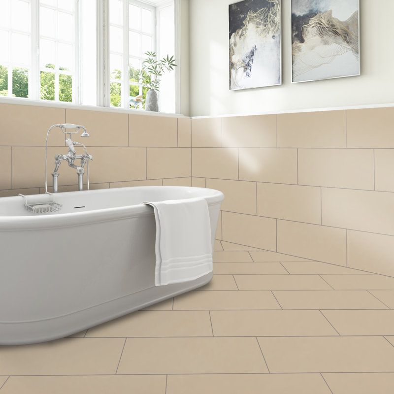 True Story 12'' W x 24'' L Porcelain Throughbody Singular Tile, Tan