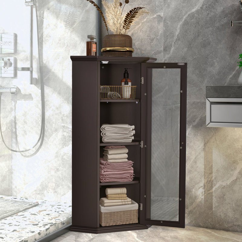 Armoire de salle de bain Weylan, Brun