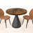 Round Black Hardwood Table Top-1955730502