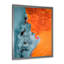 Orange et bleu sur fond de pierre liquide - œuvre d'art moderne sur toile-1928874648-1928874644
