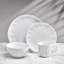 Ensemble de grandes tasses blanches Fitz And Floyd, 4 pièces, 13 onces
