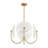 4 - Light Creative Deco Opal Glass Semi Spherical Chandelier-1713403218