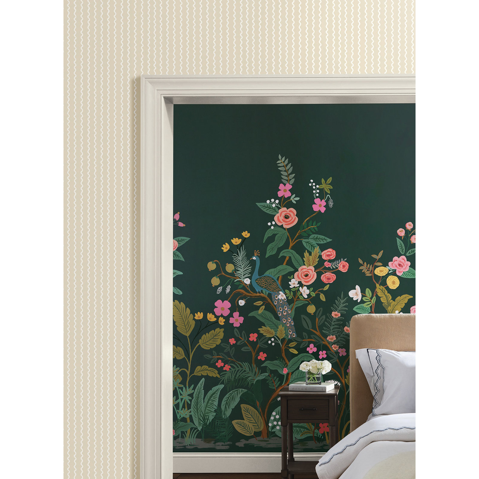 Rickrack Wallpaper, Linen