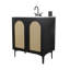 Ensemble de meuble-lavabo simple moderne 30 po noir
