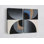 Reproduction d'art abstrait abstrait géométrique sur toile - décor moderne Mid-Century 2 pièces - peinture minimaliste bleu gris nordique