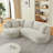 Modern Curved L-Shape Luxury Sectional Oversized Sofa: Minimalist Design, Comfy Sleeper Couch For Living Room, Apartment & Reception Spaces,No Assembly Required-333002822-333002816