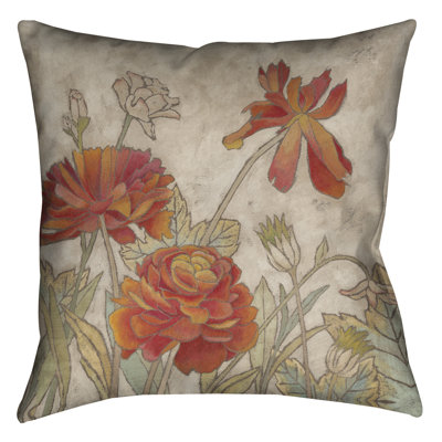 Sun Blooms Floral Throw Pillow