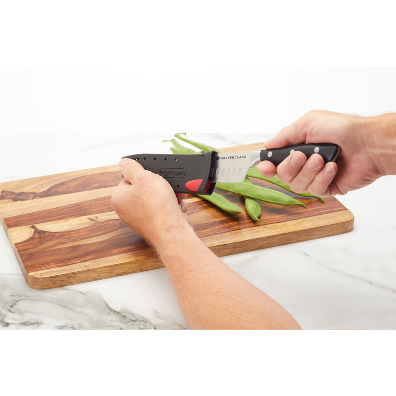 MasterClass Edgekeeper 14cm Hollow Edge Santoku Knife