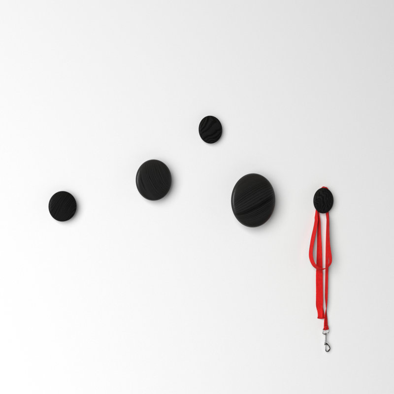 Albis Solid Wood Wall Wall Hook, Black