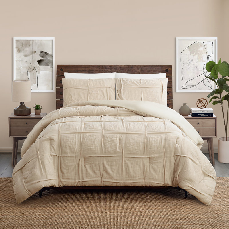  Ensemble d'édredon 3 pièces Riley, Édredon pour très grand lit + 2 taies décorativ