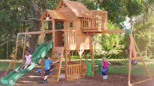 Backyard Discovery Skyfort II All Cedar Swing Set Reviews