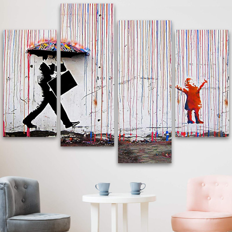Ensemble de 4 pièces Pop Urban Street Banksy