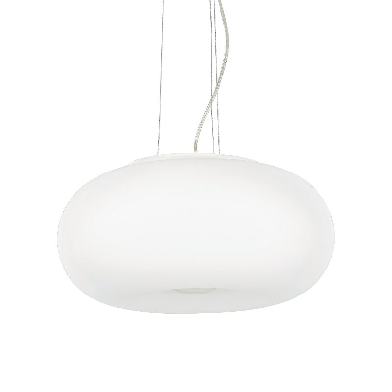 Ulisse 3 - Light White Shaded Pendant, 238cm H x 52cm W x 52cm D