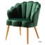 Fauteuil demi-tonneau en velours de 26,4 po Terrea