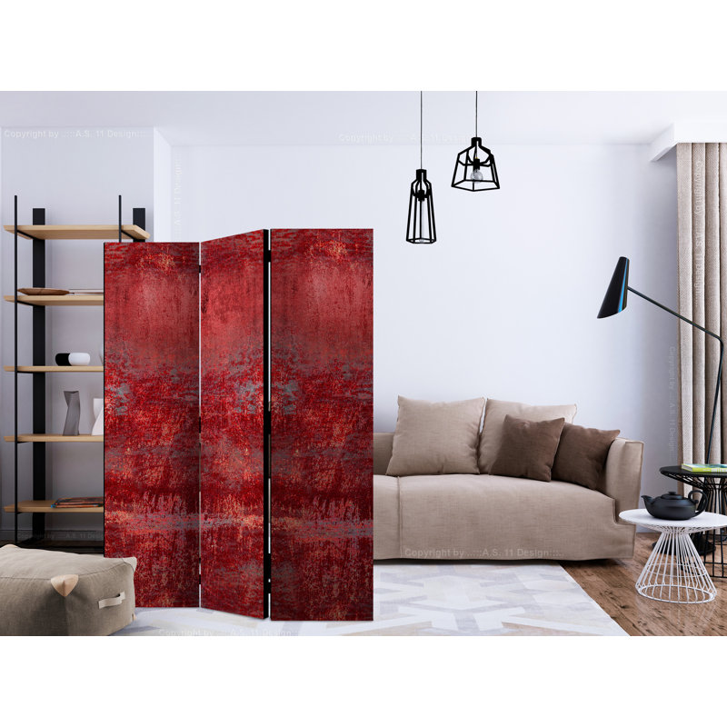 Gleice 135cm W x 172cm H 3 - Panel Solid Wood Folding Room Divider