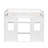 White Twin Size Loft Bed With , Solid Wood Frame For A Relaxing Night's Slumber - Finish, Stylish Sleep Space-717190209-717190211