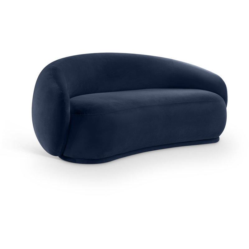 Emery Velvet Loveseat, Navy Velvet