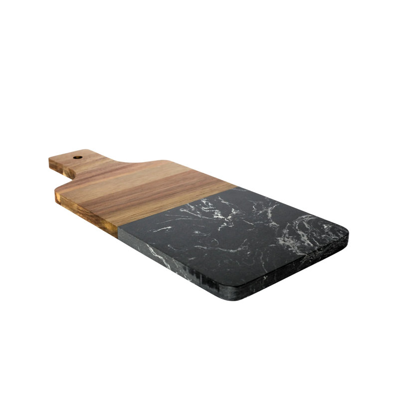 Planche en marbre et bois d'acacia, Noir