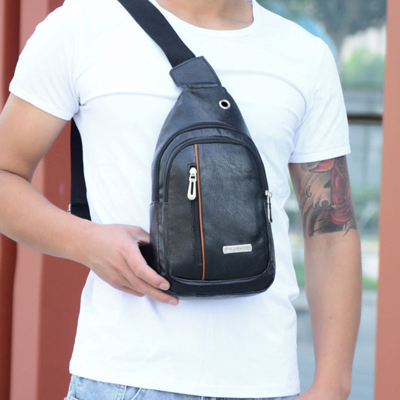 Sac à bandoulière pour homme Sac à bandoulière pour femme Sac à dos à bandoulière avec trou pour écouteurs pour la randonnée en camping