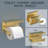 Bathroom Hardware Accessories Set - 7-Piece Stainless Steel Towel Bar, Toilet Paper Holder, Towel Hooks - Square Design-109616675