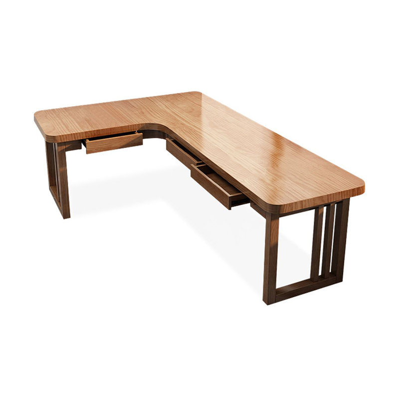 Bureau d'angle moderne et simple en L avec tiroirs, Gauche, 29.53"H*78.74"W*55.12"D