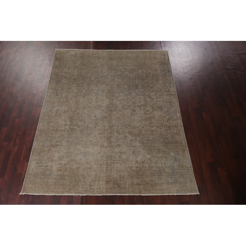 Tapis turc Oushak délavé discret noué à la main 8 x 10
