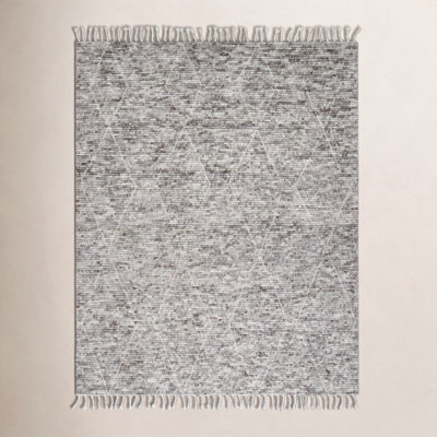 Talon Handmade Wool Gray Rug