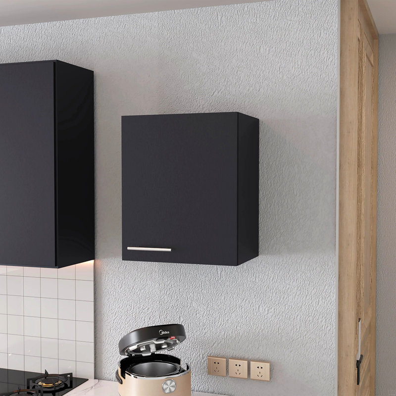 Armoire murale avec 1 porte, Black