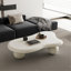 Table basse de 47 pouces en forme de nuage avec 3 pieds sphériques pour le salon, blanc crème-821268258-821268285