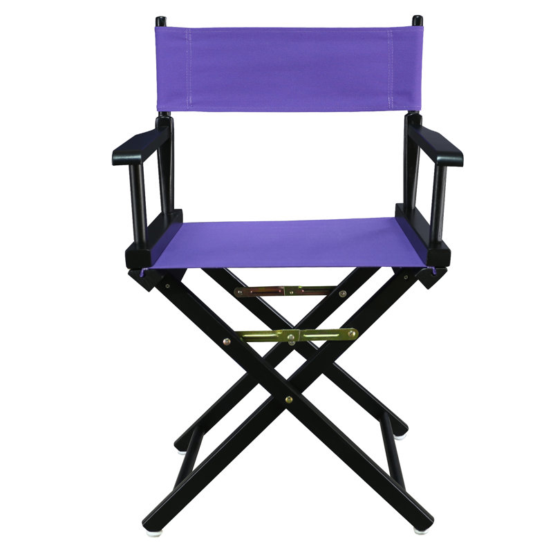 Chaise de réalisateur pliante 18 po, Noir, noir, noir, noir, Mauve