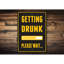 Plaque en aluminium «Drunk Beer»-58619546