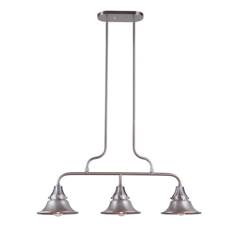 Lustre d'extérieur 3 lumières H 24 po Zuckerman, Aluminium satiné