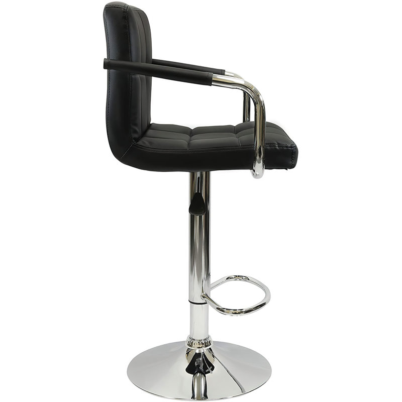 Tabouret pivotant à hauteur réglable, Noir