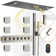 Rodeo 36-Inch LED & Music Rainfall Thermostatic Shower System with Slide Bar and 2-in-1 Handheld