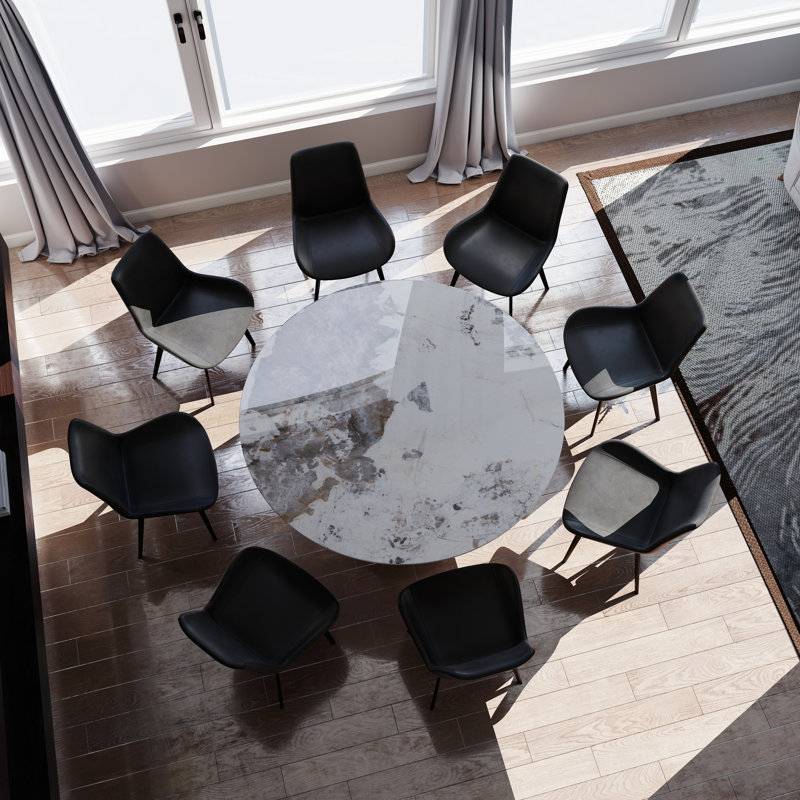 Ensemble de salle à manger à piédestal 59,05 po Alperton, Pandora, Gris / Gris