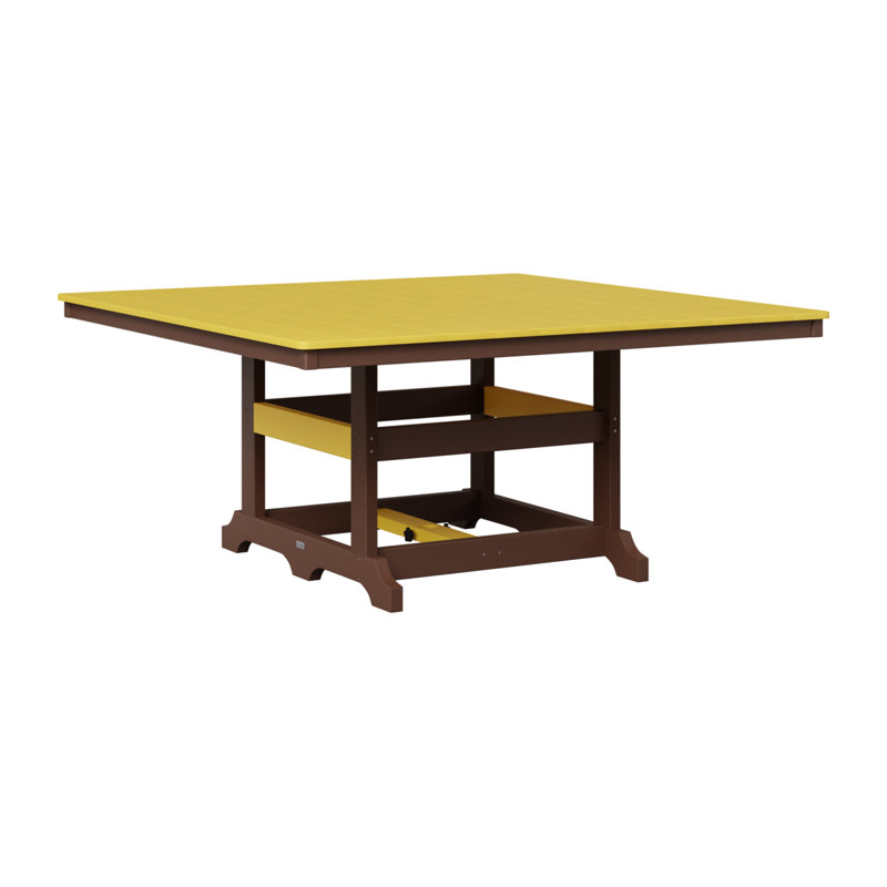 Table de salle à manger Berlin Classic, Chocolat / Brun, Jaune soleil levant