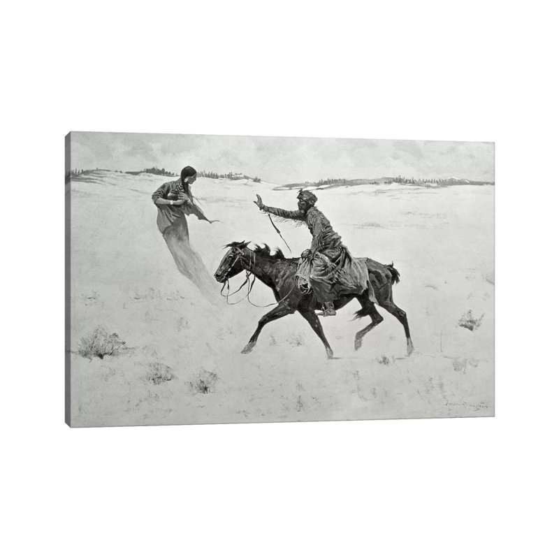 How Order No. 6 Went Through, Or The Vision by Frederic Remington - Wrapped Canvas Painting, 20.32 cm H x 30.48 cm W