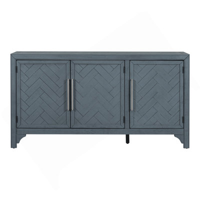 Designed Storage Cabinet Sideboard With MDF+Pine Veneer , Adjustable Shelves, Suitable For Living Rooms, Entrance And Study Rooms.