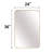 Eitzen Rectangle Wall Mirror High-Strength Tempered Glass and  Stainless Steels Framed Wall Mirror Accent Mirror-214045590-216028325