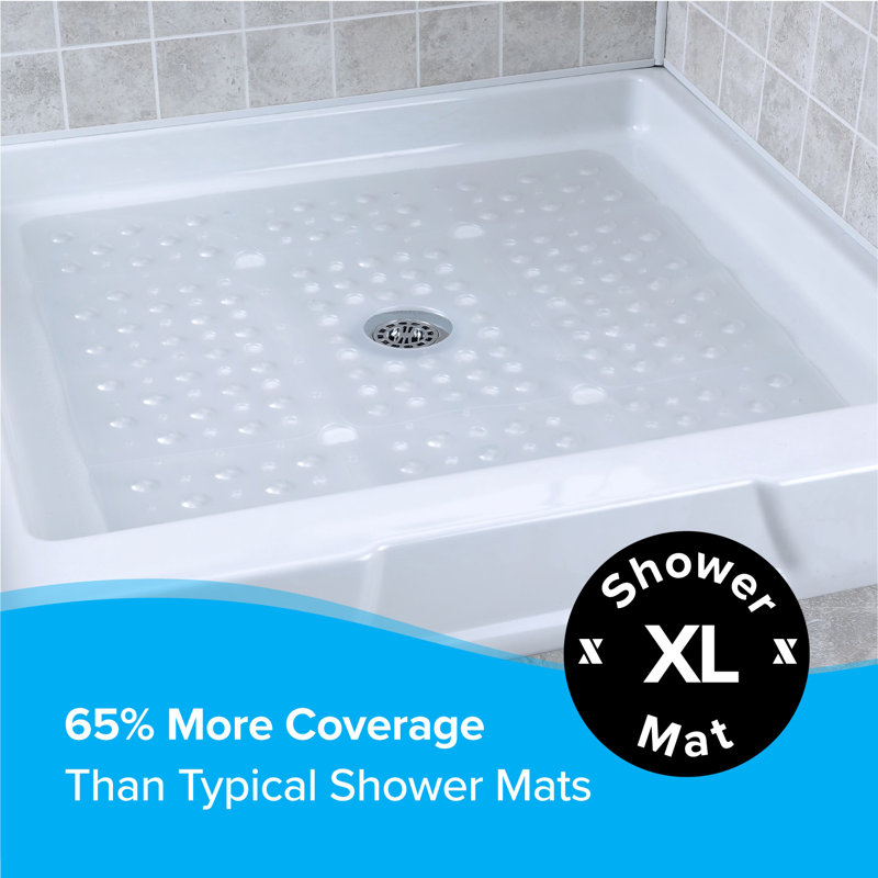 Buskerud Extra Large Shower Mat, Translucent White Pearl