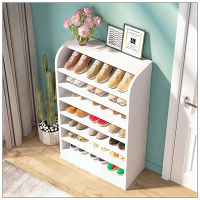 Armoire de rangement pour chaussures à 8 niveaux en bois