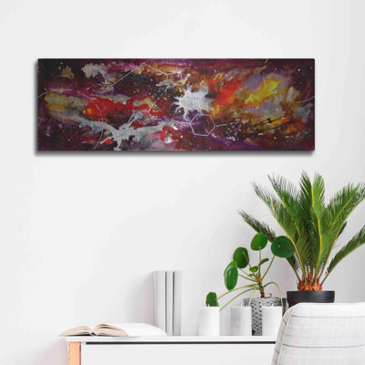 «Watercolor Nebula Burgundy» par Craig Snodgrass, art mural en métal