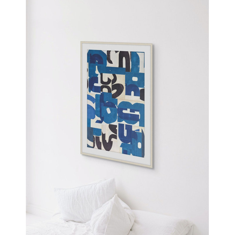 Blue Notes 1 Framed Print, 25" H x 20" W