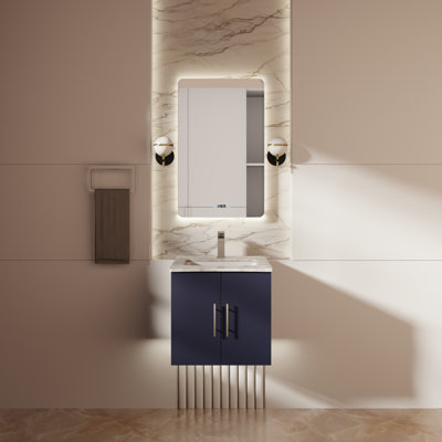 Meuble-lavabo simple 24 po avec plateau Geneva
