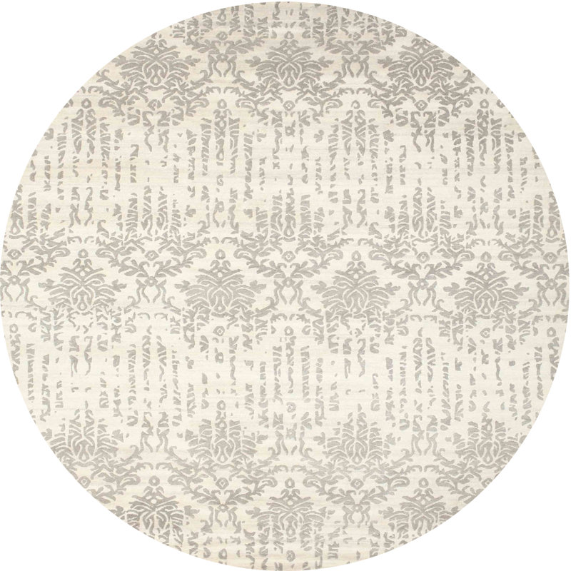 Surface beige contemporaine tapis, Rond 8 pi
