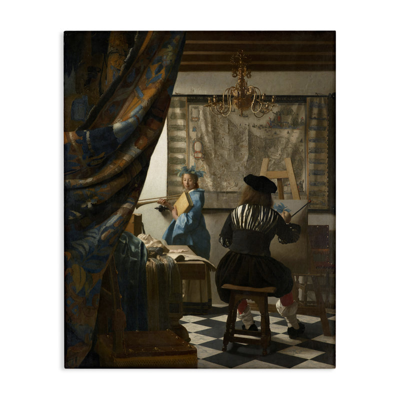 "Classical Vermeer", art mural sur toile par one1000paintings, H 40 po x l 30 po