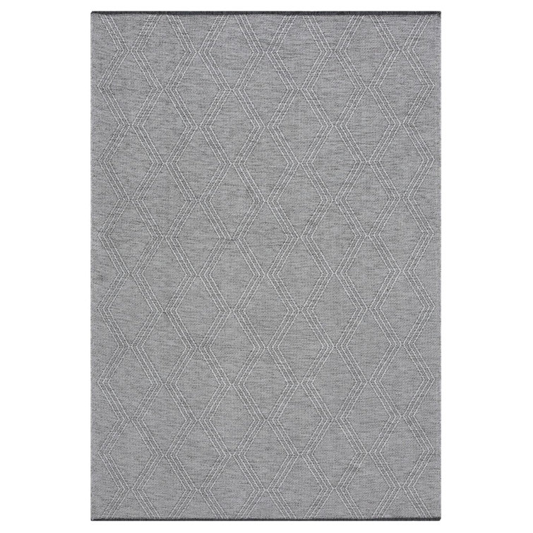 Modern Farmhouse Diamond Pattern Non-Slip Washable Rug