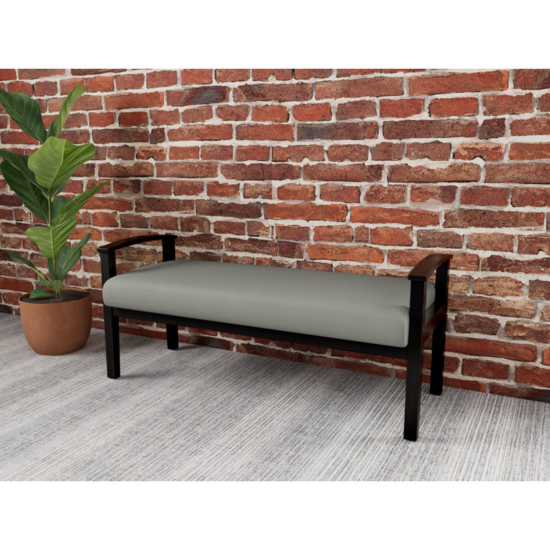 Banc en bois massif Amherst, Noir, Patriot Plus