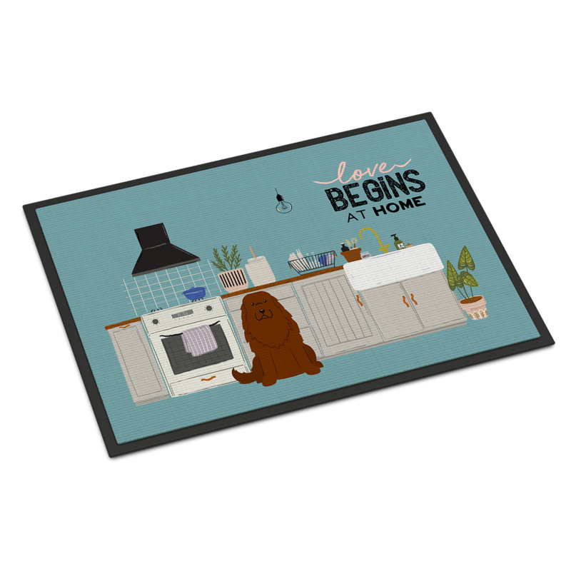 Tapis d'entrée antidérapant Guerriero, Berger du Caucase, L 18 po x L 27 po