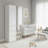 Elise Modular Wood Closet System with Mirror in White